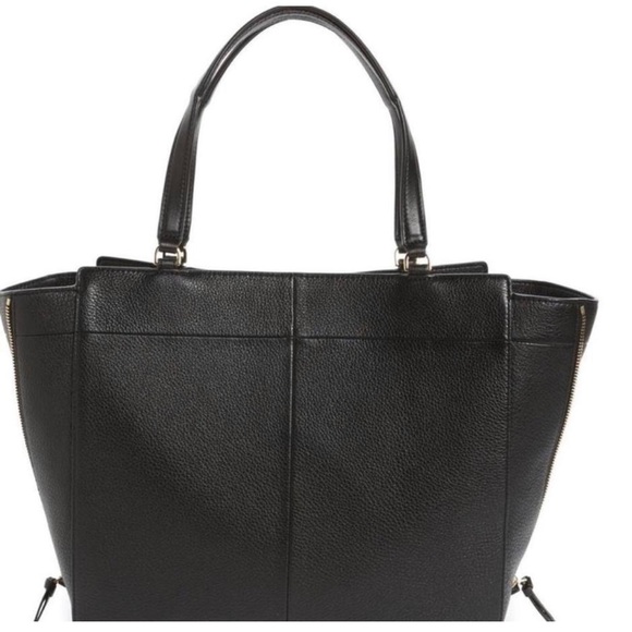 NWT Tory Burch Side ivy zip leather handbag black - Picture 2 of 8